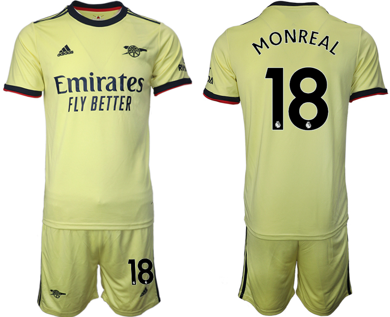 Men 2021-2022 Club Arsenal away yellow #18 Soccer Jersey->arsenal jersey->Soccer Club Jersey